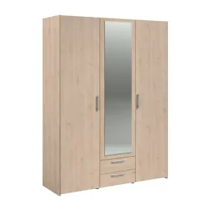 PARISOT DAILY 3 DOOR ROBE WITH MIRROR OAK