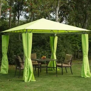 Outsunny 3x3m Garden Metal Gazebo Marquee Patio Party Tent Canopy Shelter