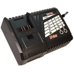 Excel 18V 2 x 4.0Ah Li-ion Battery & Fan-Cooled Smart Charger