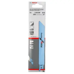 Bosch Jigsaw blade S922BF (L)150mm, Pack of 5