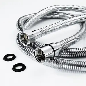 ENKI Standard Chrome Flexi Stainless Steel Shower Hose 1.5m