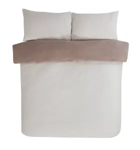 Smart Living Luxury Super Soft & Reversible Teddy Fleece Duvet Cover and Pillowcase