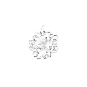 Luminosa Vortex  6 Light Ribbon Ceiling Pendant Silver, E14