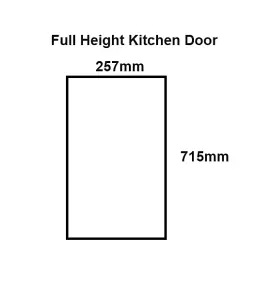 WTC Cashmere Gloss Vogue Lacquered Finish 715mm X 257mm  Slab Style Full Height Kitchen Corner Door Fascia Undrilled