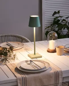 Wireless Metal Table Lamp Green BACEIRO