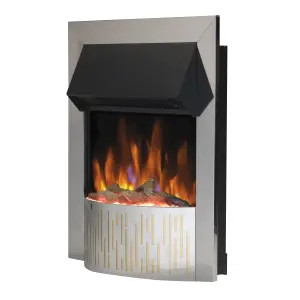 Dimplex Optiflame Gorstan 2kW Chrome effect Electric Fire (H)550mm (W)403mm (D)90mm