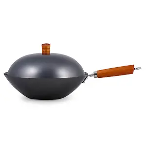 Ken Hom Classic 31cm Non Stick Carbon Steel 5 Piece Wok Set