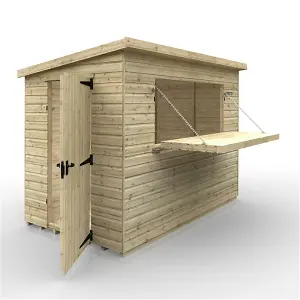 12ft x 8ft (3550mm x 2350mm) Horsforth Elite Pressure Treated Shiplap Pent Bar Shed