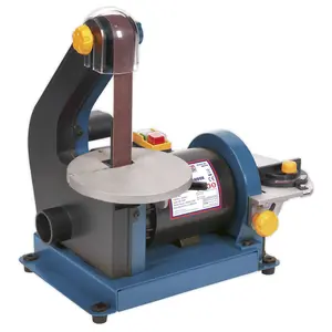 Sealey Belt Disc Sander 25 x 762mm Diameter 125mm 250W/230V Bench Mounting SM750