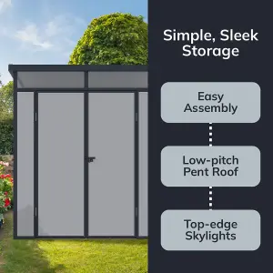 BillyOh Stafford Pent Plastic Shed - 8x6 Grey