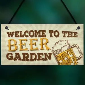 Red Ocean Garden Bar Sign For Garden Pub Man Cave Sign Shed Hanging Plaque Friendship Gift