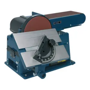 Sealey Belt/Disc Sander Bench Mounting 915 x 100mm/Diameter 150mm - Blue/Silver SM14