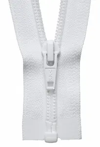 NYLON O/E ZIP 61CM - Nylon Open End Zip: 61cm: White - YKK