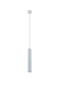 Luminosa Fluke Slim Round Ceiling Pendant, Glass, White, GU10