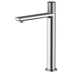 Carmelo Polished Chrome Deck-mounted Tall Basin Mono Mixer Tap