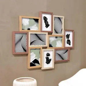 nielsen Accent Photo Collage Frame for 10 Pictures 4x6" - Mixed Wood Finishes