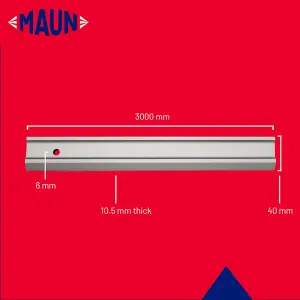 Maun Aluminium Safety Straight Edge 3000 mm