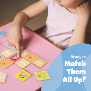 Blueys Memory Game for Kids - Matching Game with Bluey & Friends - Fun Family Travel Game - Compact & Portable Design