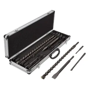 Makita D-21191 10 Piece SDS Plus Drill Bit + Cold Point Chisel Set + Metal Case