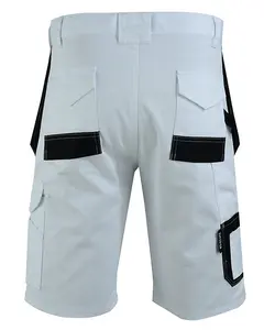 MS9 Mens Cargo Redhawk Holster Pockets Painter Tactical Work Working Shorts T5, White - 38W