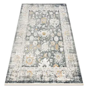 DISTIN 0835A grey / light grey / white modern carpet - Ornament, frame 180x270 cm