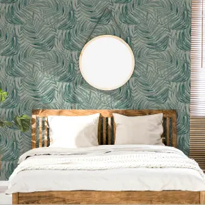 Tropical Leaf Wallpaper Sage Green Arthouse 925100