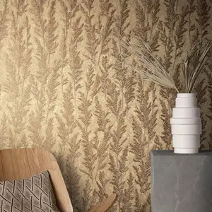 Galerie Natural Opulence Bronze Brown Feathery Tree Wallpaper Roll