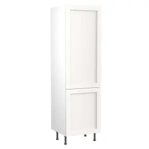 Kitchen Kit Larder Tall Unit 600mm w/ Shaker Cabinet Door - Ultra Matt White