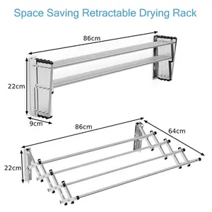 Stainless Steel Foldable Wall-Mounted Drying Rack