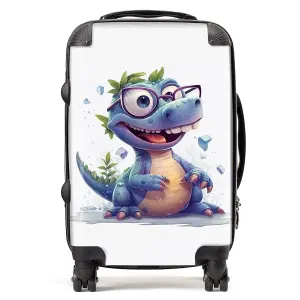 Happy Dinosaur With Glasses Suitcase - Cabin