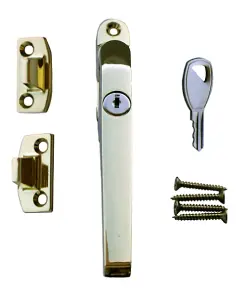 Windowparts Timber Casement Window Handles - Polished Brass - 121194