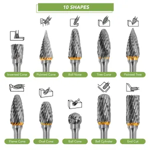 BLOSTM Rotary Burrs Set - 10Pcs