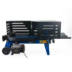 Hyundai 5 Tonne Horizontal Electric Log Splitter with Hydraulic Ram, Steel Protection Cage 250mm Split  HYLS5000HE