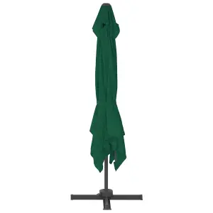 Berkfield Cantilever Umbrella with Aluminium Pole Green 300x300 cm