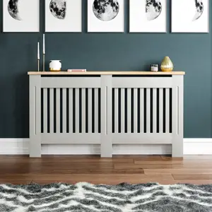 Vida Designs Arlington Large Grey MDF Radiator Cover