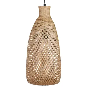 Bamboo Hanging Lamp Light Wood LWELA