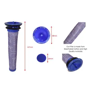 Dyson DC58 DC59 DC61 DC62 V6 V7 V8 Animal Vacuum Cleaner Washable Pre Motor Stick Filter by Ufixt