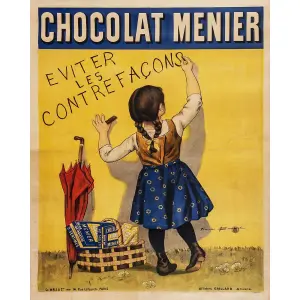 Vintage Metal Sign - Retro Advertising - Chocolate Menier