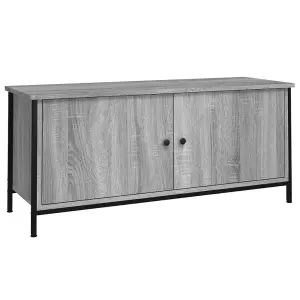 Berkfield TV Cabinet with Doors Grey Sonoma 102x35x45 cm Engineered Wood