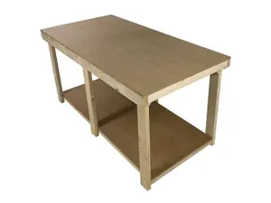 Workbench MDF top, large heavy-duty table (H-90cm, D-90cm, L-210cm)