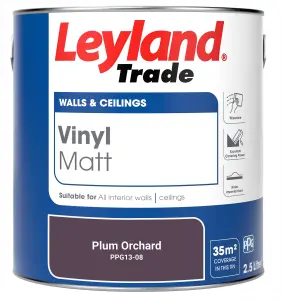 Leyland Trade Vinyl Matt Walls & Ceilings Emulsion Paint Plum Orchard (PPG13-08) 2.5L