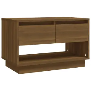 Berkfield TV Cabinet Brown Oak 70x41x44 cm Engineered Wood