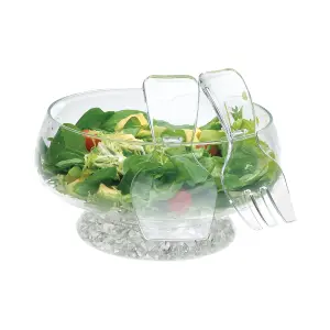 KitchenCraft 3pc Salad Bowl with fork and spoon Set