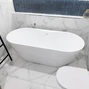 Viktor Benson Onyx 1655mm Freestanding Double Ended Bath