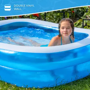 Benross Inflatable Rectangular Family Pool - 440L Capacity