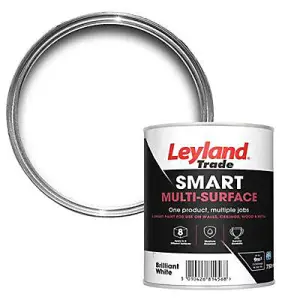 Leyland Trade Smart Brilliant White Mid sheen Multi-room Multi-surface paint, 750ml