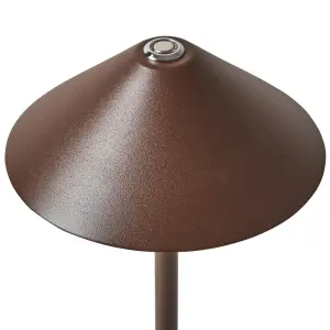 Wireless Metal LED Table Lamp Brown FRANCOLI