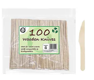 1000pcs Biodegradable Wooden Cutlery