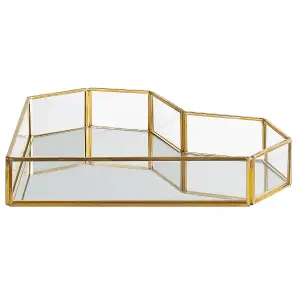 Beliani Glam Tray PONTIVY Mirrored Gold