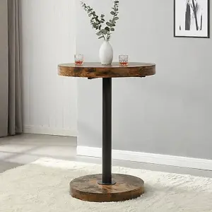 Furniture In Fashion Havana Rustic Oak Wooden Bar Table With 2 Brooks Grey Stools